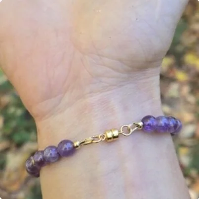 Another view of the Amethyst & 14k Gold-Filled Bracelet