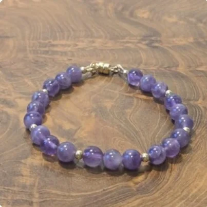 Another view of the Amethyst & 14k Gold-Filled Bracelet