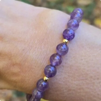 Another view of the Amethyst & 14k Gold-Filled Bracelet