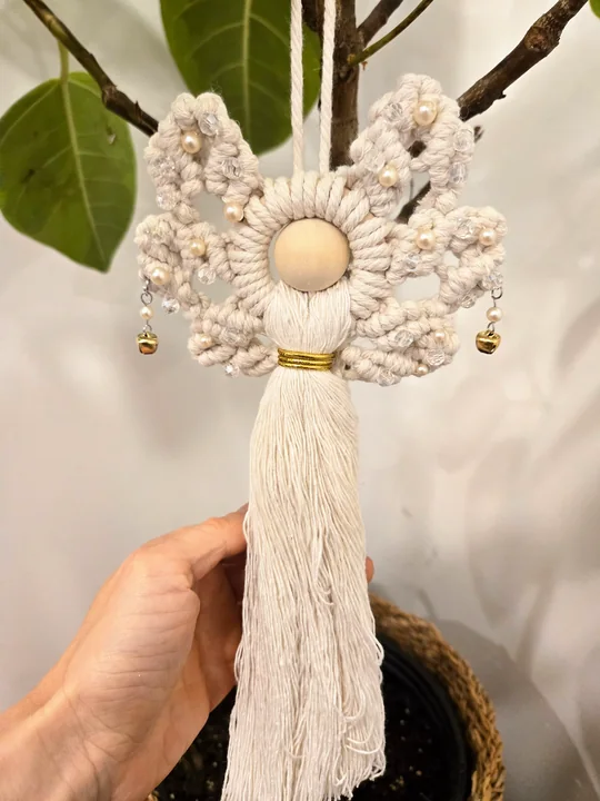 Another view of the Angel with Pearls and Gold Bells
