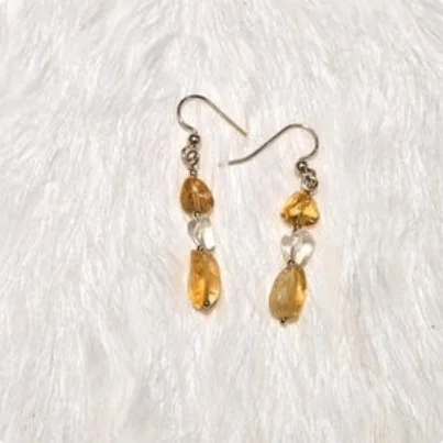 Another view of the Citrine & 14k Gold-Filled Dangle Earrings