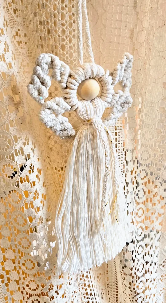 Another view of the Curled-Wing Angel with Crystals