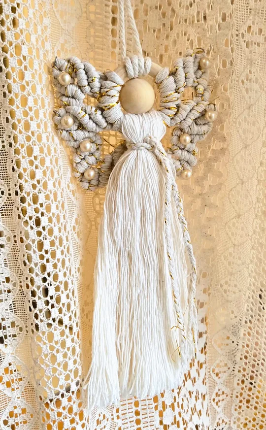 Another view of the Curled-Wing Angel with Crystals