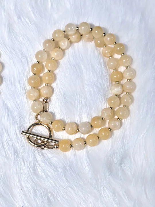Another view of the Honey Jade Bracelet